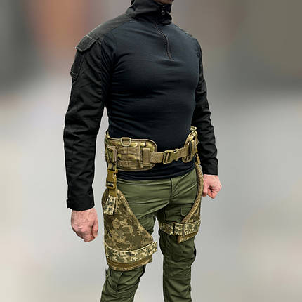 Балістичний захист стегон 1 класу, Розширений, Піксель, захист ніг від уламків, балістичний пакет 1 класу, фото 1
