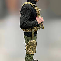 Балістичний захист стегон, Стандартний, 1 класу, Піксель, захист ніг від уламків, балістичний пакет 1 класу, фото 3