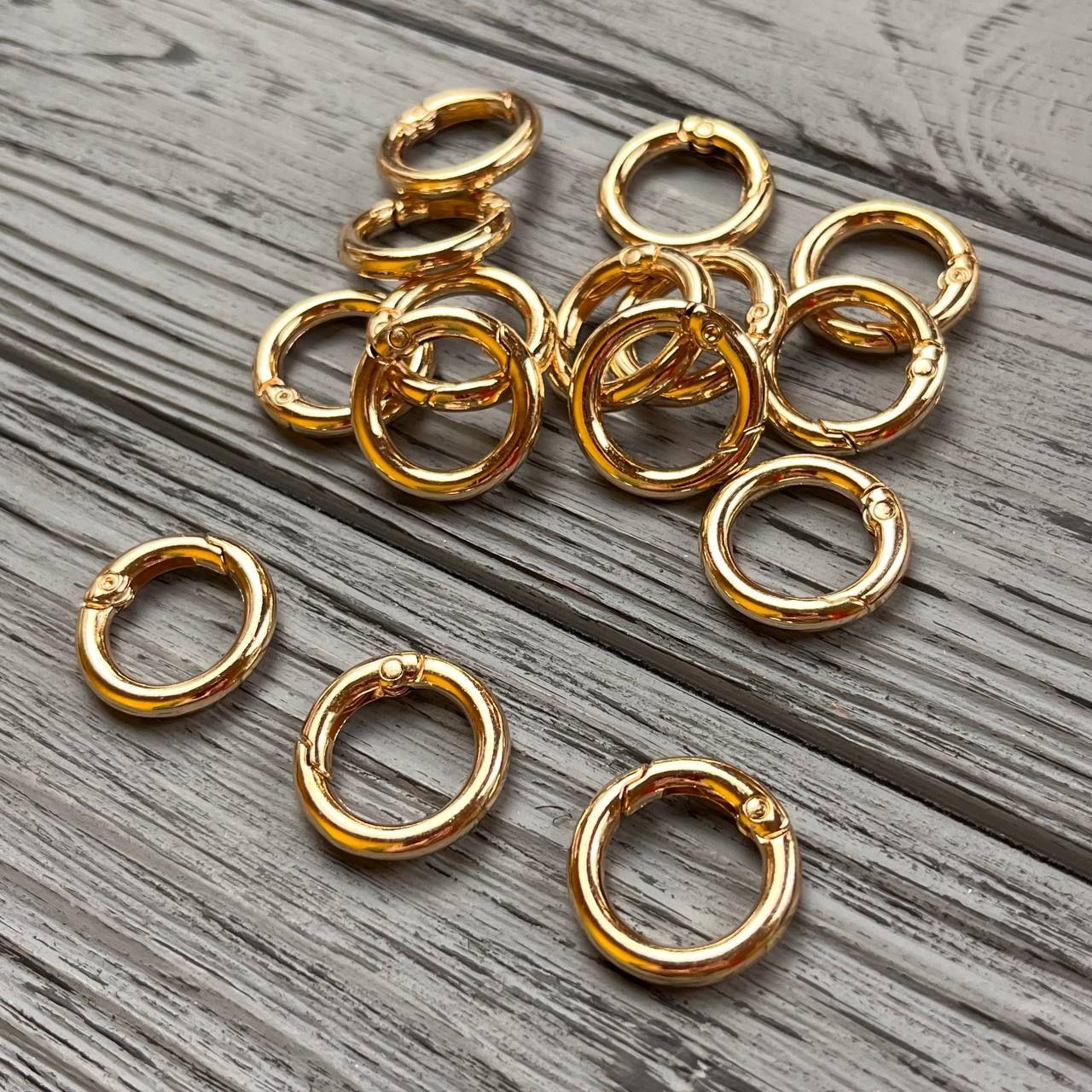 Кільце карабін 20 мм золото