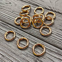 Кільце карабін 16 мм золото