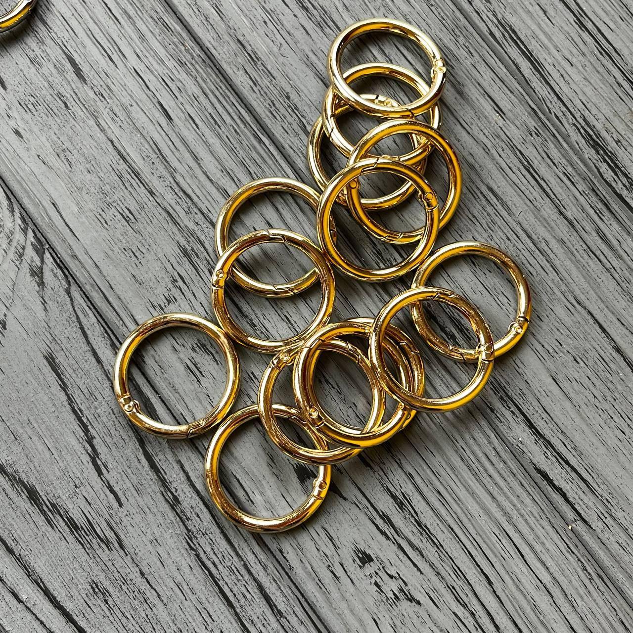 Кільце карабін 30 мм Золото