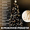 Гірлянда нитка 22 м на 500 LED лампочок світлодіодна чорний провід 8 режимів работи Жовтий, фото 4