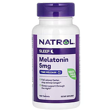 Мелатонін Natrol Melatonin Time Release 5 mg 100 Tabs