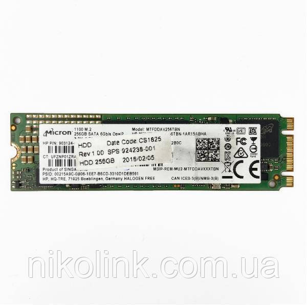 SSD Micron 1100 256GB M.2 2280 SATAIII TLC (MTFDDAV256TBN), б/в