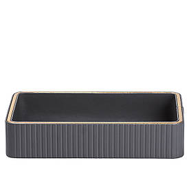 Серветниця на стіл прямокутна 25 х 15.5 х 5 см органайзер для серветок Сірий