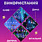 Гірлянда штора 3х0,7 м Зірки на 108 LED лампочок світлодіодна 6 великих та 6 маленьких зірок 9В 8 режимів, фото 3