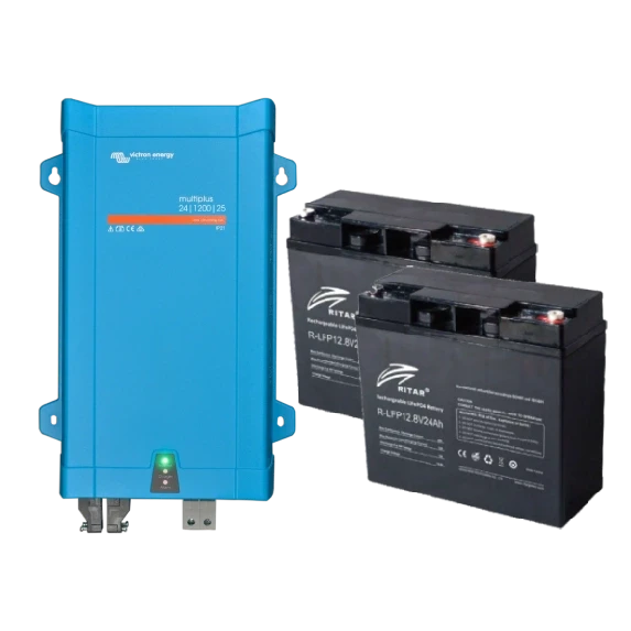 Система безперебійного живлення 614Вт●год Victron Energy + Ritar 1.20кВт, фото 1