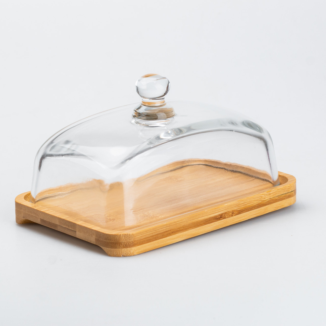 Маслянка скляна 18 х 12 х 9 см посуд для зберігання вершкового масла, фото 1