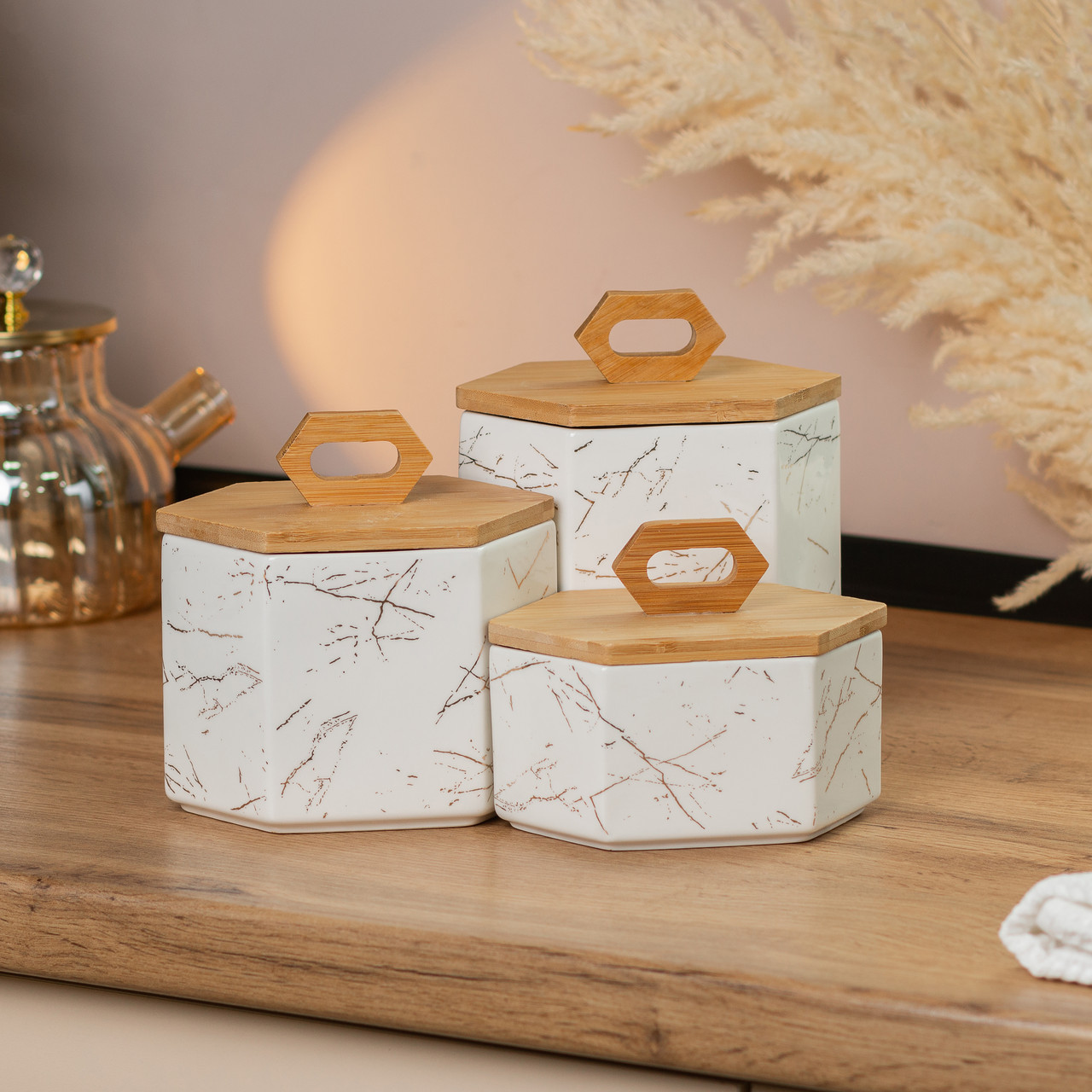 Набор банок для сыпучих продуктов 3 шт. баночки для специй • банки