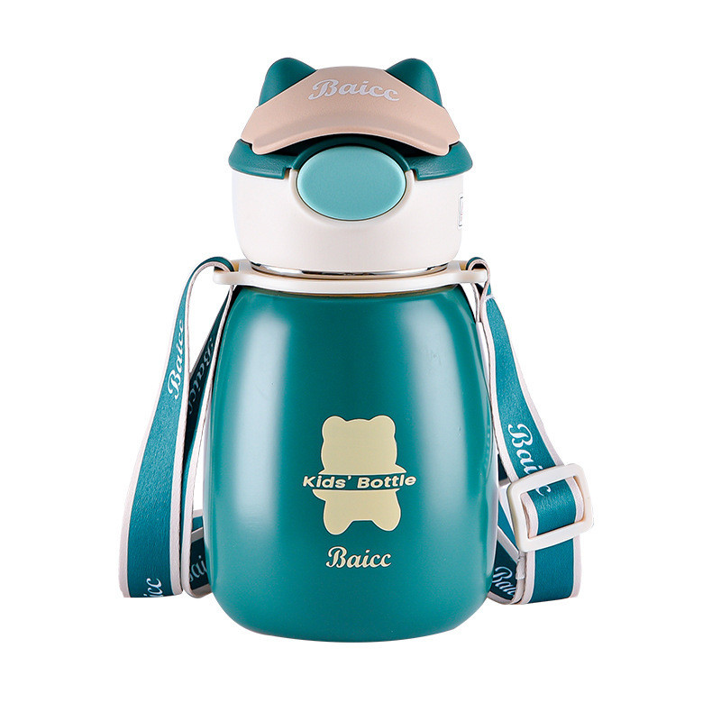 Термос дитячий з поїльником Baicc Kids Bottle 500ml термос із трубочкою для дітей Зелений, фото 1