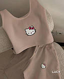 Жіночий літній костюм топ майка та шорти з Hello Kitty, фото 4