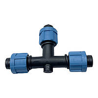 Трійник затискний для крапельної стрічки, SantehPlast