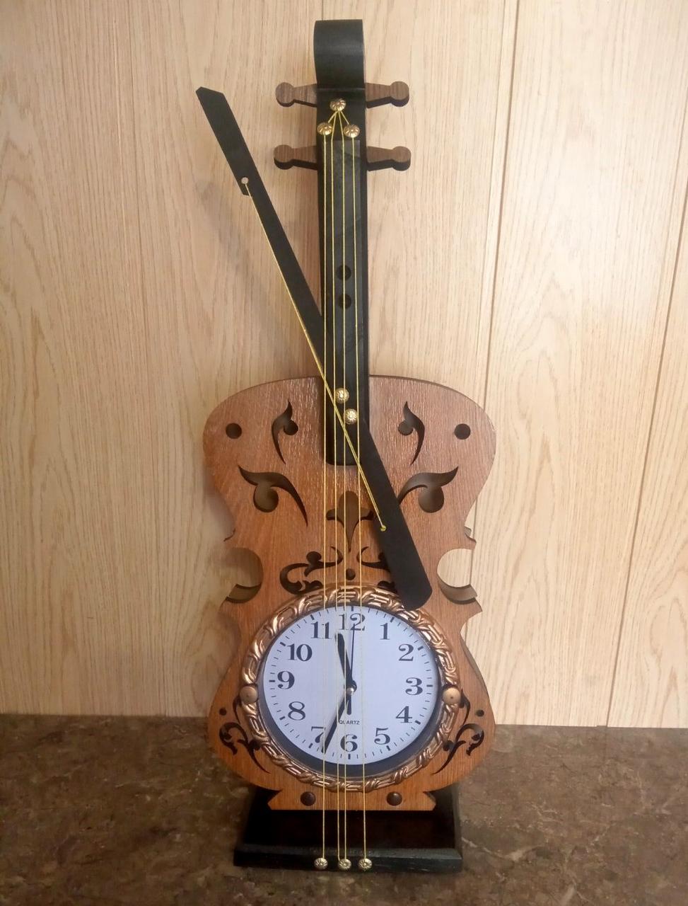 Годинник "Скрипка" з дерева