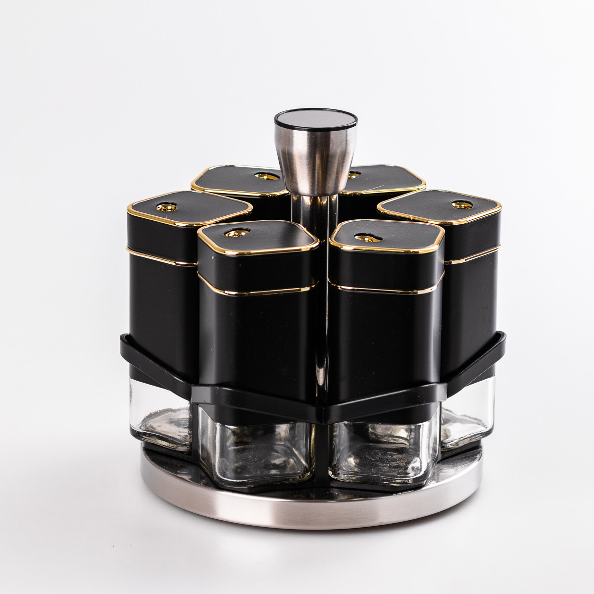 Набір для спецій на підставці 6 предмети по 120 мл, фото 1