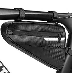 Велосумка трикутна під раму West Biking (непромокальна) 2,3л