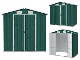 Сарай металевий , госпблок садовий 312 х 257 х 192 см. зелений Bass Polska BH 28573