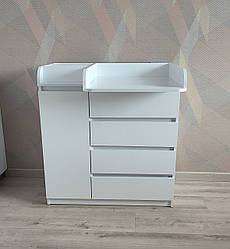 Білий сповивальний комод 4+1 Лайт з органайзером
