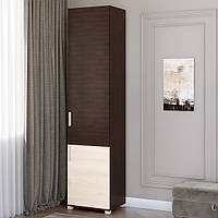 Пенал Бриз-15 венге темний + дуб молочний Еверест (50х38х210 см)