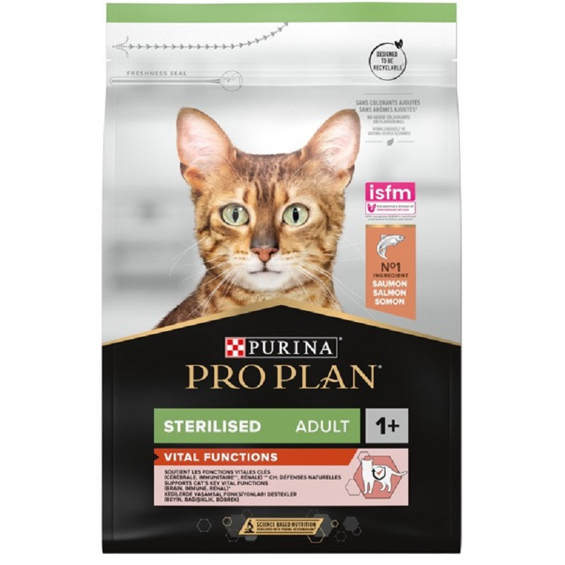 Сухий корм для стерилізованих котів Sterilised Adult Vital Functions з лососем 400 г Purina