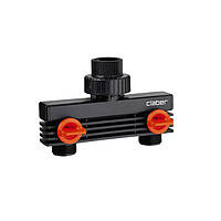Розподілювач Claber 3/4"В вихід 2-х канальний 3/4"Н