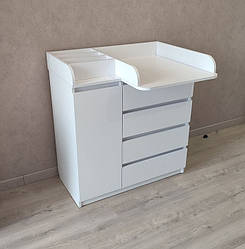 Білий сповивальний комод 4+1 Лайт з органайзером