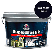 Гумова фарба універсальна Dufa SuperElastik RAL 9004 Чорний  мат 1,2 кг