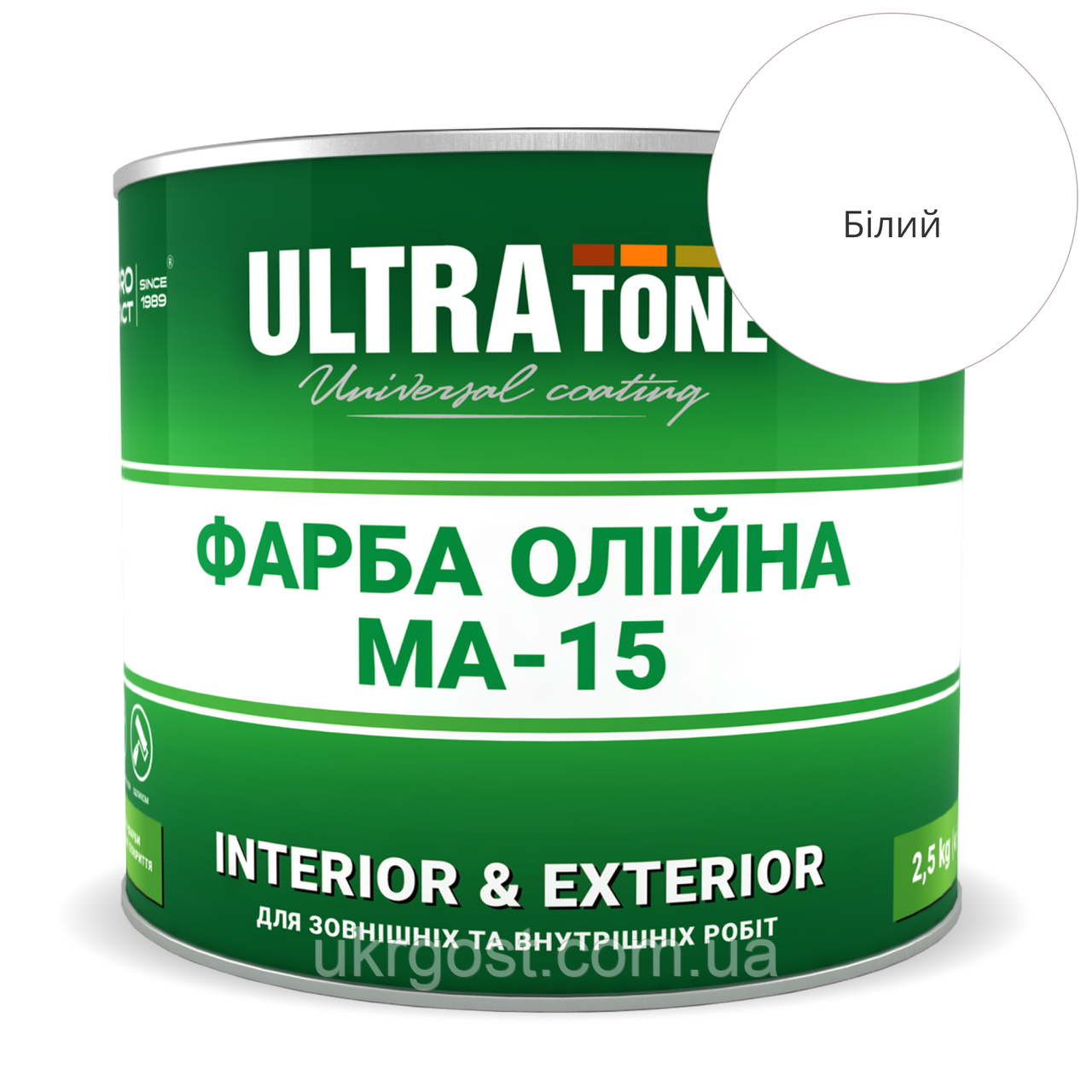 Фарба олійна Dnipro-Contact МА-15 Білий глянець 2,5 л