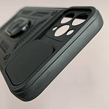 Чохол для Apple iPhone 11 Pro Max протиударний з підставкою зі шторкою на айфон 11 про макс чорний crt, фото 5