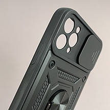 Чохол для Apple iPhone 11 Pro Max протиударний з підставкою зі шторкою на айфон 11 про макс чорний crt, фото 3