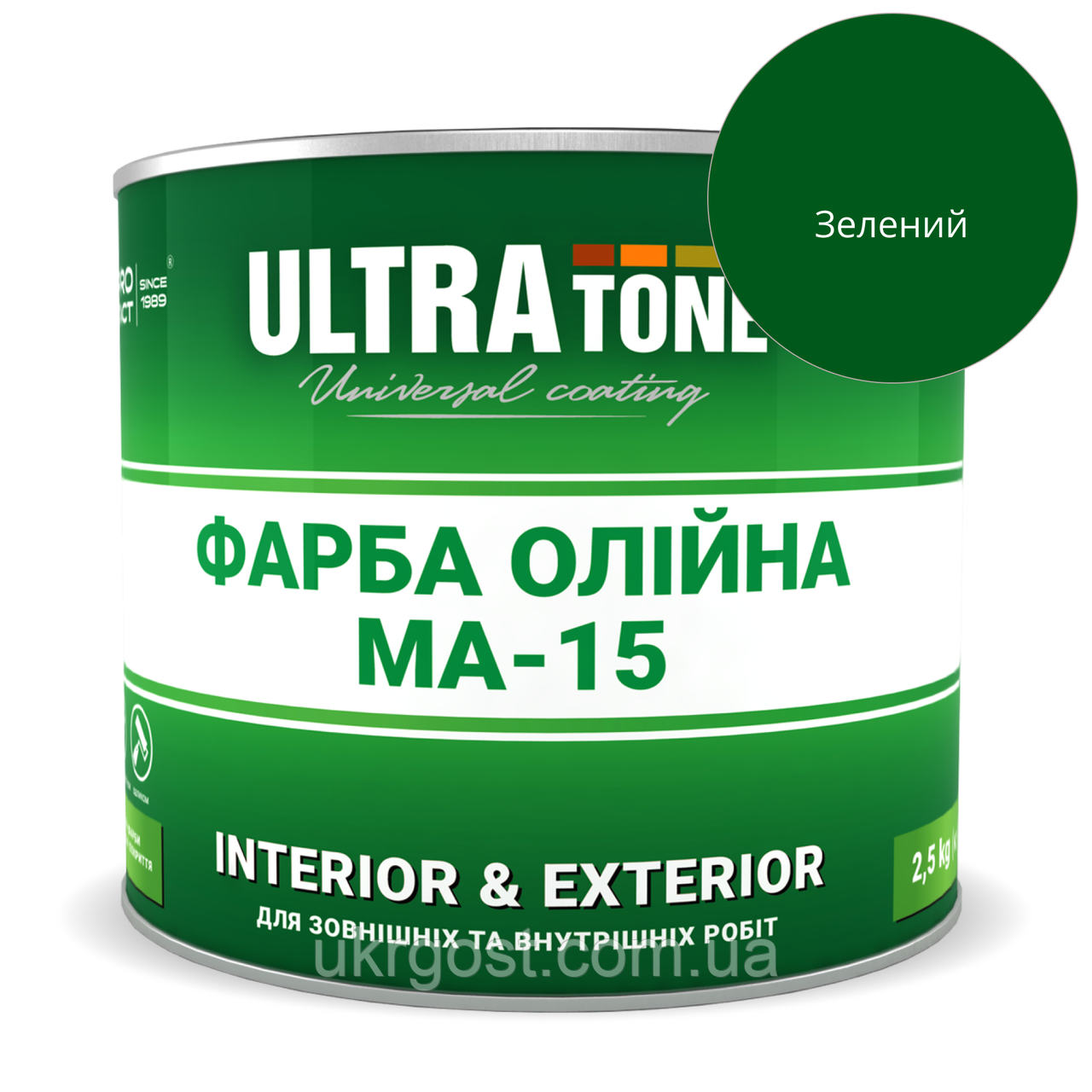Фарба олійна Dnipro-Contact МА-15 Зелений глянець 1 л