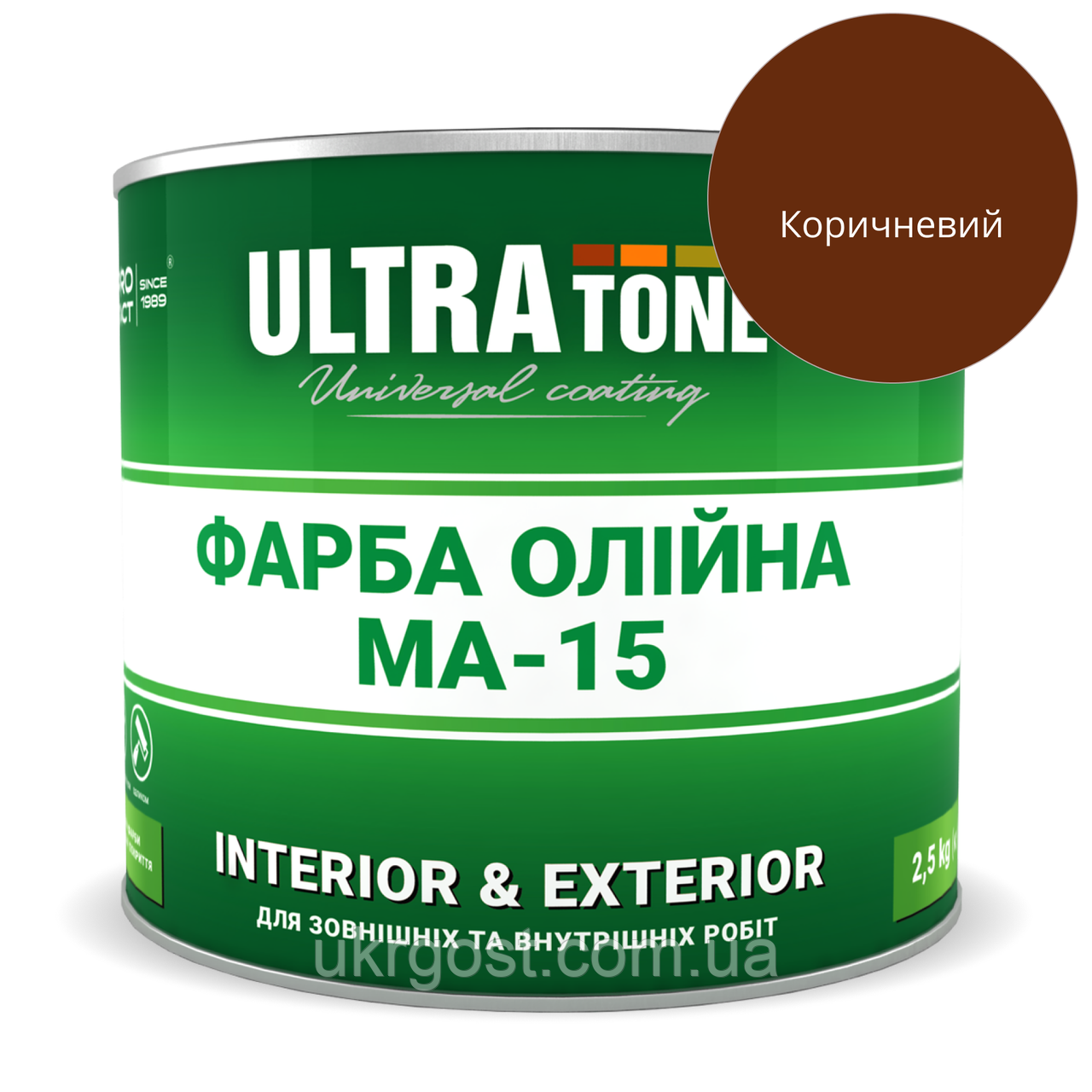 Фарба олійна Dnipro-Contact МА-15 Коричневий глянець 2,5 л