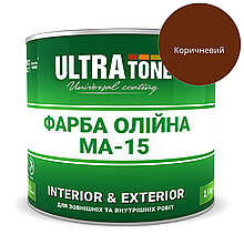 Фарба олійна Dnipro-Contact МА-15 Коричневий глянець 1 л