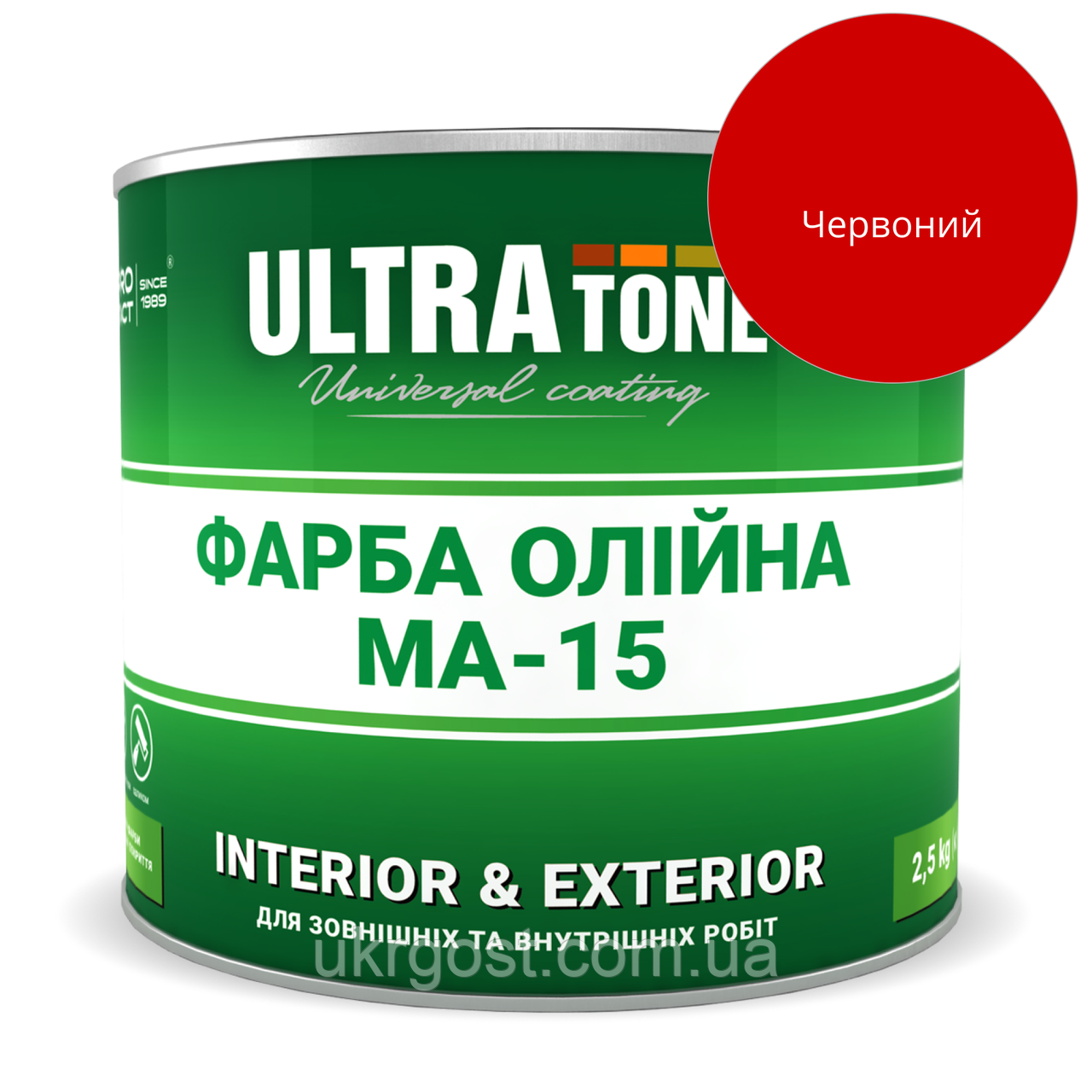 Фарба олійна Dnipro-Contact МА-15 Червоний глянець 2,5 л