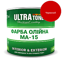 Фарба олійна Dnipro-Contact МА-15 Червоний глянець 1 л