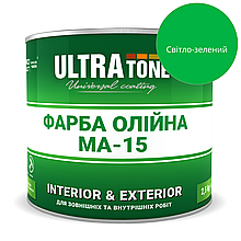 Фарба олійна Dnipro-Contact МА-15 Світло-зелений глянець 1 л