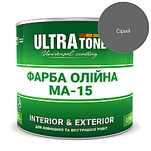 Фарба олійна Dnipro-Contact МА-15 Сірий глянець 1 л