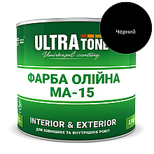 Фарба олійна Dnipro-Contact МА-15 Чорний глянець 1 л