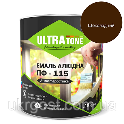 Емаль алкідна ULTRA Tone ПФ-115 Шоколадний глянець 50 кг, фото 1