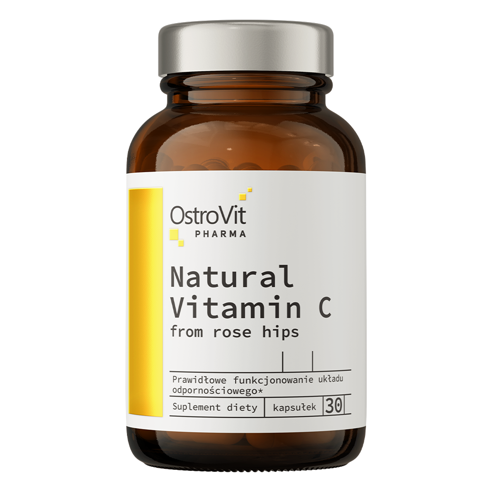 Natural Vitamin C from Rose Hips OstroVit Pharma 30 капсул, фото 1