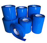Термозбіжна плівка ПВХ, напіврукав 140 мм, синя (пог. м), фото 2