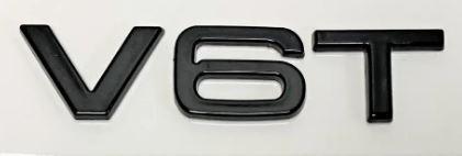 Шильдик емблема напис на багажник AUDI V6T V 6 T колір чорний