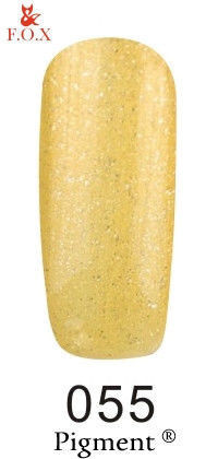 Гель-лак F. O. X. Pigment №055 лимонний з микроблеском 6 ml