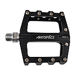 Педали велосипедные MySpace JTB-014 Пром. подшипники, CR-MO ось, черные, фото 5