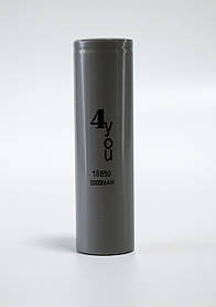 Акумулятор 18650 4you Li-ion 3,7V 3000mAh з плоским плюсом для ліхтариків