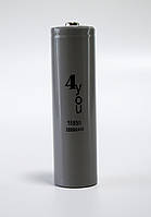 Акумулятор 18650 4you Li-ion 3,7V 3000mAh з клемним виступом для ліхтариків