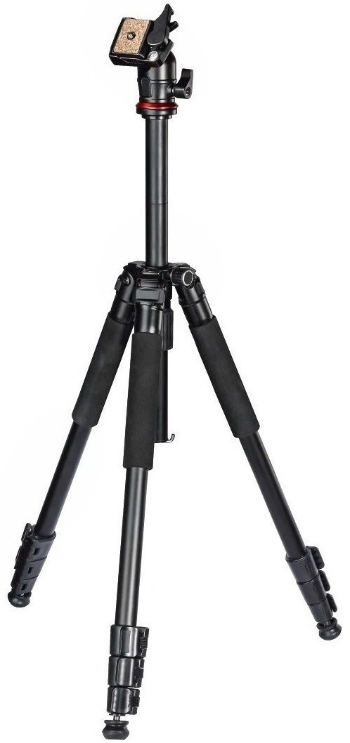 Трипод фотоапарату Hama Traveller-163, кулястий, 47-163см, чорний
