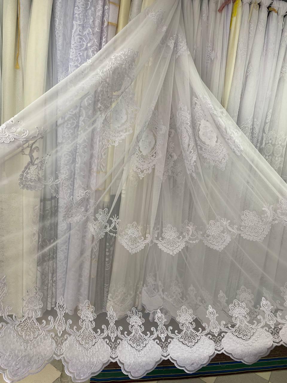 Тюль грек сітка заввишки 2,9 м. біла