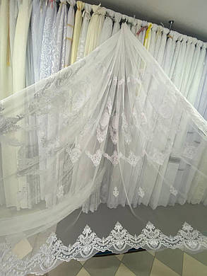 Тюль грек сітка заввишки 2,9 м. біла, фото 4