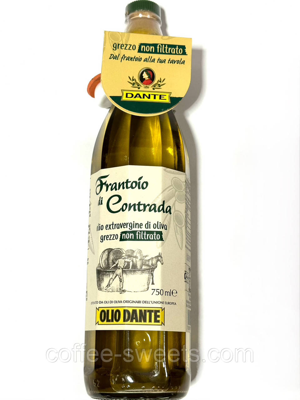 Оливкова олія нефільтрована Extra Virgin Olio Dante 750 мл Італія