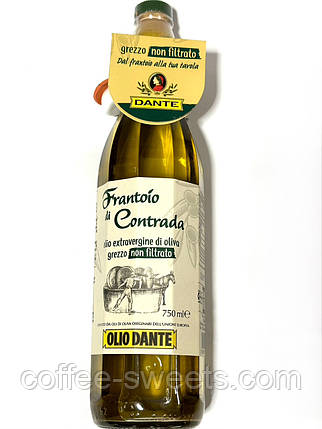 Оливкова олія нефільтрована Extra Virgin Olio Dante 750 мл Італія, фото 1